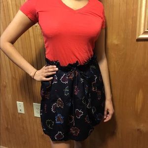 Marc by Marc Jacobs Leaf-print Skirt Sz 6